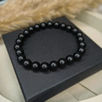 Bransoletka męska czarna talizman amulet ochrona siła