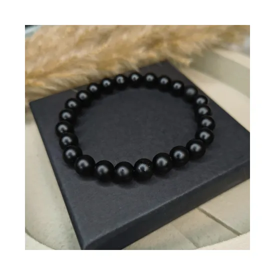Bransoletka męska czarna talizman amulet ochrona siła